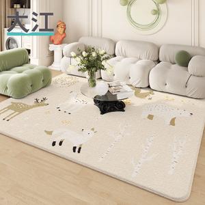 Dajiang Ковер 120х160 см для гостиной/спальни в стиле tranquil forest, сенсорный, для сидения и сна