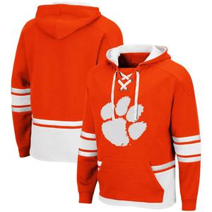 Мужской пуловер с капюшоном Colosseum Orange Clemson Tigers Lace Up 3.0