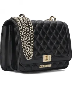 Черная кожаная сумка через плечо bmona-q Steve Madden, черный