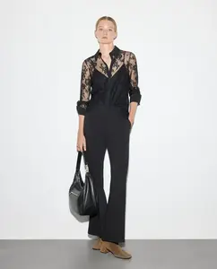 Однотонная блузка с длинным рукавом для женщин Woman El Corte Inglés, черный