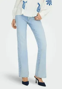 Onlwauw hohe расклешенные джинсы с хвостом Only, Light Blue Bleached Denim