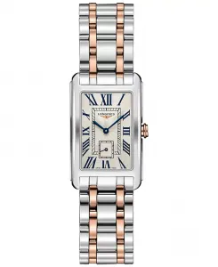 Женские часы-браслет Swiss DolceVita из розового золота 18K и нержавеющей стали, 23x37 мм Longines