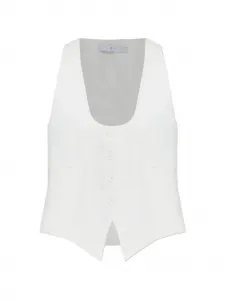 Жилет на шлейках с пуговицами IRO, белый