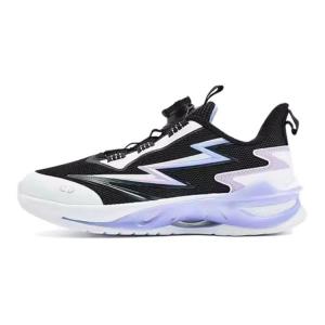 Скользоустойчивые амортизирующие износостойкие облегченные низкие детские кроссовки для бега черно-синие подростковые QIAODAN, Черный/Элегантный Синий