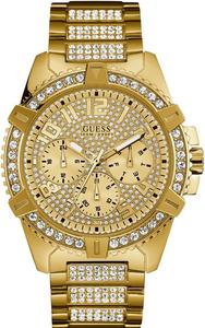 Наручные часы GUESS, сталь, позолота, кристаллы, Gold Tone/Gold Tone/Champagne