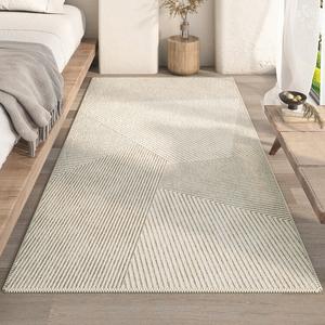 AOVOC Ковер 120х200 см для спальни/гостиной в японском стиле Wabi-Sabi, полосатый, с римским узором