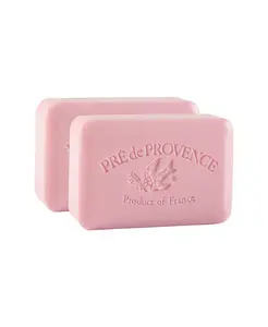 Увлажняющее французское мыло Pre de Provence, 250 г, четырехкратное измельчение, стойкая, увлажняющая, с богатой и кремообразной пеной (набор из 2 шт.) European Soaps, grapefruit