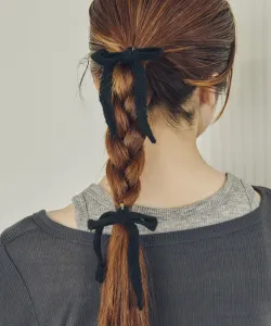 Вязаная ленточная двойная манжета для волос Goldy, цвет Black