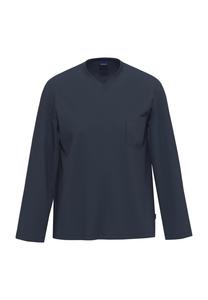 Рубашка для сна, длинный рукав, нагрудный карман, мужская AMMANN, темно-синий