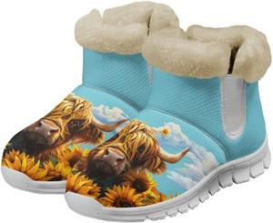 Женские зимние ботинки JoyLamoria с утеплителем из меха, нескользящие, ботильоны до щиколотки, водонепроницаемые, для холодной погоды и снега, голубой