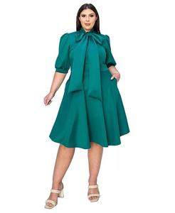 Женское платье-клеш Carina Donna размера плюс с карманами L I V D, зеленый