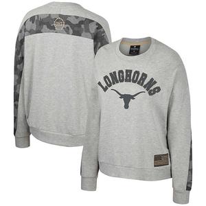 Женский свитшот dolman heather gray texas longhorns oht military appreciation flag rank Colosseum