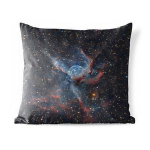 Подушка для улицы MuchoWow — Красный и синий туман — 60x60 см — Устойчивость к атмосферным воздействиям — Подушка для отдыха — Чехлы для подушек — Декоративные чехлы для подушек — Декоративные чехлы для подушек, мультиколор