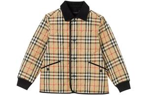 Детская стеганая куртка Burberry, цвет Khaki
