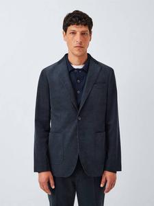 Однобортный пиджак из вельвета Regular Fit John Lewis, Navy