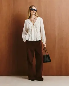 Женские широкие вельветовые брюки Southern Cotton, коричневый