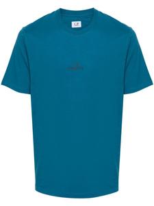 Хлопковая футболка с логотипом CP Company, синий