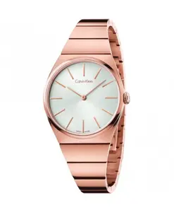 Кварцевые часы из розового золота с белым циферблатом – Supreme Calvin Klein, коричневый