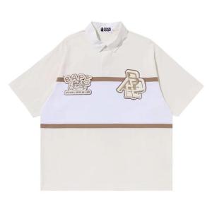 Поло BAPE Color Blocking Oversized Rugby Polo 'Ivory'