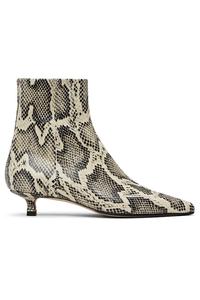 Aeyde Ботильоны Sofie из кожи цвета слоновой кости и черного цвета