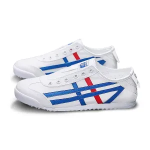 Износостойкие, легкие, дышащие и нескользящие. Низкие повседневные туфли унисекс WJA, Beige Dark Blue