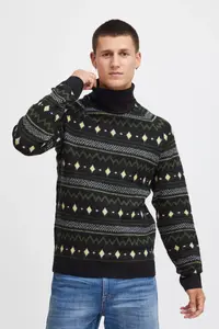 Свитер с высоким воротником из смесового материала "BLEND BHPullover", черный