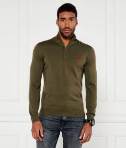 Свитер Hugo San Quintus-C Regular Fit, зеленый