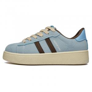 Женские скейтерские кроссовки JINDUN низкие голубые экрю