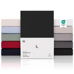 Простыня Blumtal премиум-класса с пружинным матрасом 180x200 см, сертификат Oeko-TEX, очень мягкая простыня из 100% хлопка, высота матраса до 35 см, черная