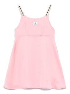 Palm Angels Kids платье с нашивкой-логотипом, розовый