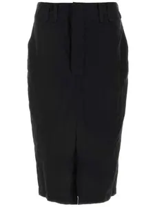 Креповая юбка Saint Laurent, черный