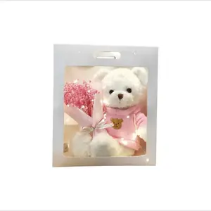 Плюшевый мишка в полосатом свитере, кукла, высота 30 см Dolls and bears dance, белый