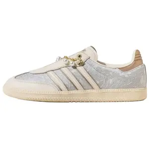 Женские кроссовки для скейтбординга SAMBA OG, износостойкие, светло-серые Adidas Originals, Wonder White/Bright White/Light Gray