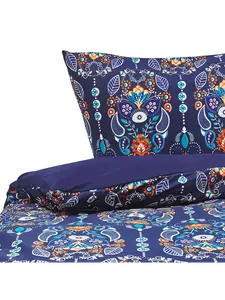 Постельное белье Beliani 2 tlg MADRONA, цвет blau/weiß/orange