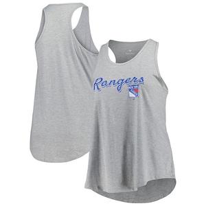 Женская футболка racerback New York Rangers plus size heather gray Unbranded