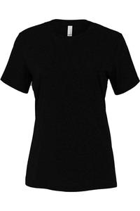 Женская свободная футболка BELLA + CANVAS Heather CVC, цвет solid black blend