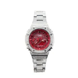 CASIO Ремешок для часов Retrofit Series Quartz Movement Stainless Steel, унисекс, красный циферблат