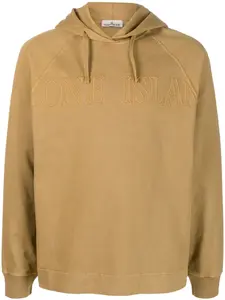 Худи с логотипом Stone Island, коричневый