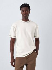 Футболка из хлопка с контрастной отделкой Kin, Cloud Dancer