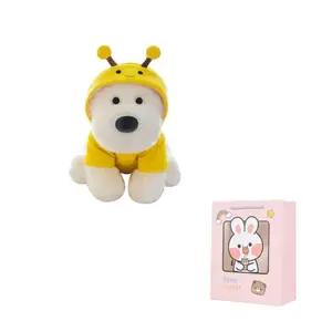 Креативный худи West Highland Puppy Dolls плюшевая кукла высота 11cm/25cm/40cm/50cm CHONGRONGLIANYU, желтый