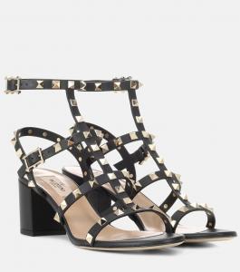Кожаные сандалии Valentino Garavani Rockstud Valentino Garavani, черный