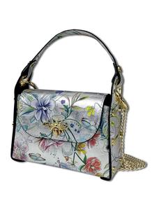 Наплечная сумка Toscanto Umhängetasche Leder silber, farbig ca. 19cm