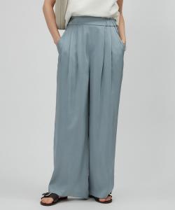 Удобные брюки из атласа с тремя складками Babylone, цвет Saxophone 85