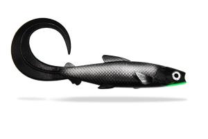 FISHINGGHOST Мягкая приманка - Fishing Ghost - Renky Shad 35 см - Curly Tail - Black Apple