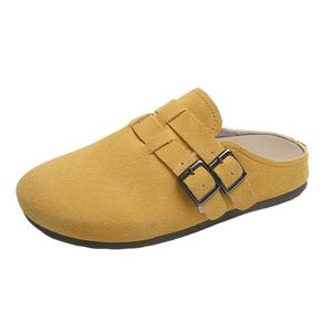 Тихие, устойчивые к запахам и истиранию сандалии с закрытым носком для женщин LONGDUIZHANG, Hwd-Zy8582 Yellow[Casual And Versatile]