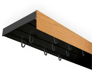 SN DECO GROUP Карниз для штор "Карниз SH (1) с панелью 5 см", 3 направляющие, фиксированный размер 540 см, черный