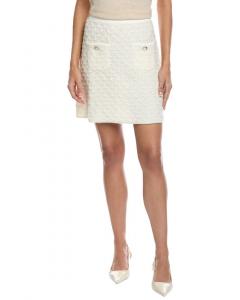 Мини-юбка из шерстяной смеси Maje, белый