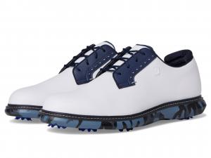 Кроссовки FootJoy Traditions Blucher, цвет White/Navy Camo