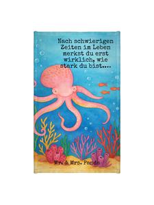 Mr. & Mrs. Panda Полотенце с изображением осьминога и надписью белого цвета