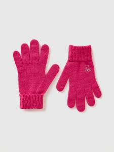 Benetton Розовые перчатки без пальцев